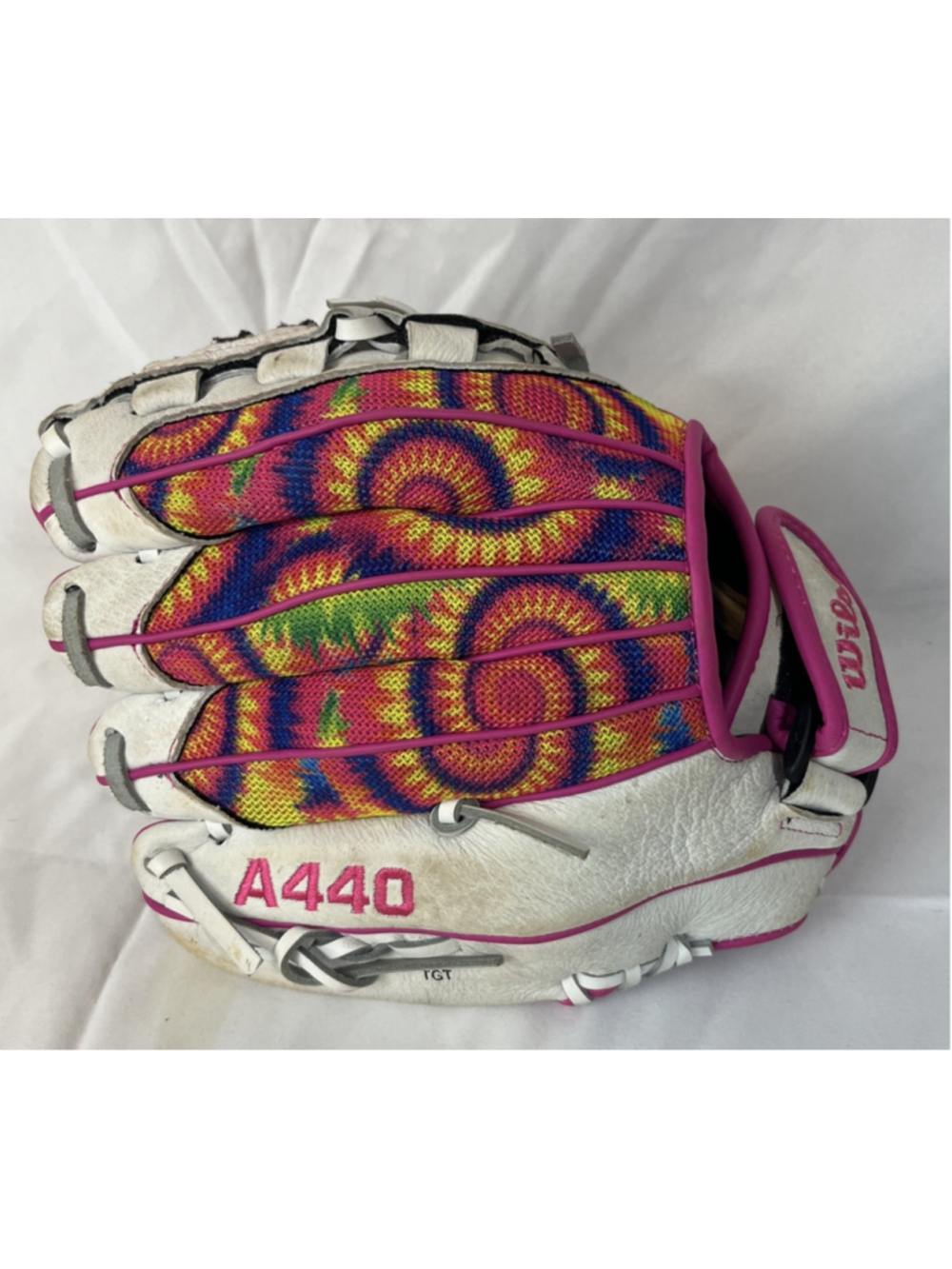 Wilson A440 FLASH 12" Fast Pitch All Position Softball Glove Tie-Dye Leather